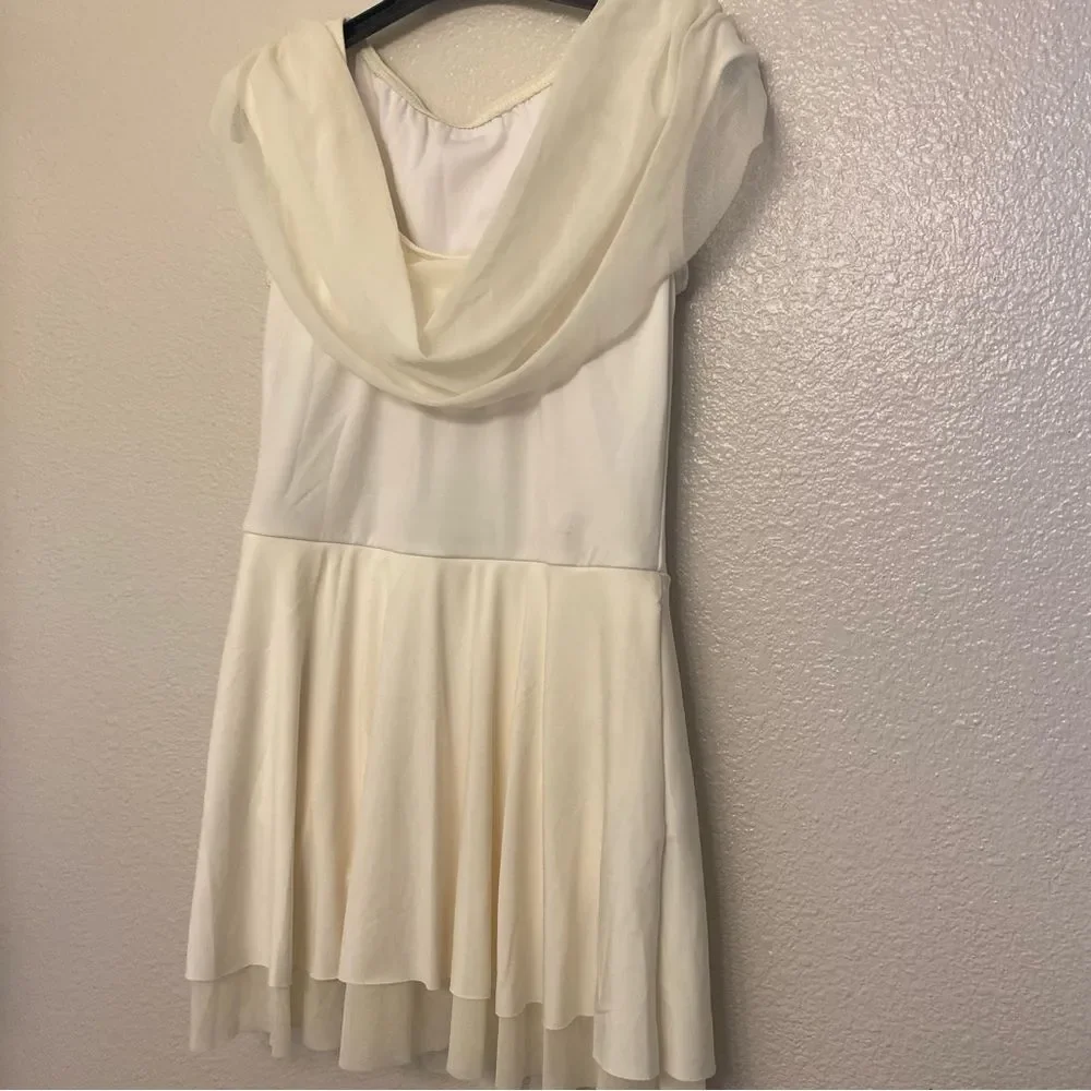 WEISSMAN Dance costume dress ballet lyrical white Coppelia 13354 LC-large child